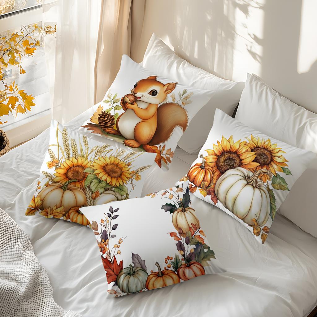 Autumn Style Cushions Pillowcase Polyester Cushion Cover Throw Pillow Sofa Decoration Pillowcover Home Car Sofa Decor