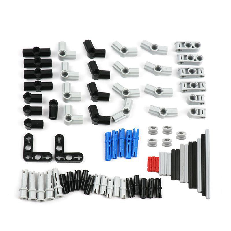 

77PCS MOC Building Blocks Angle Connector Cross Axle Plug Intellectual Toys For Children Kid Bulk Technical Parts