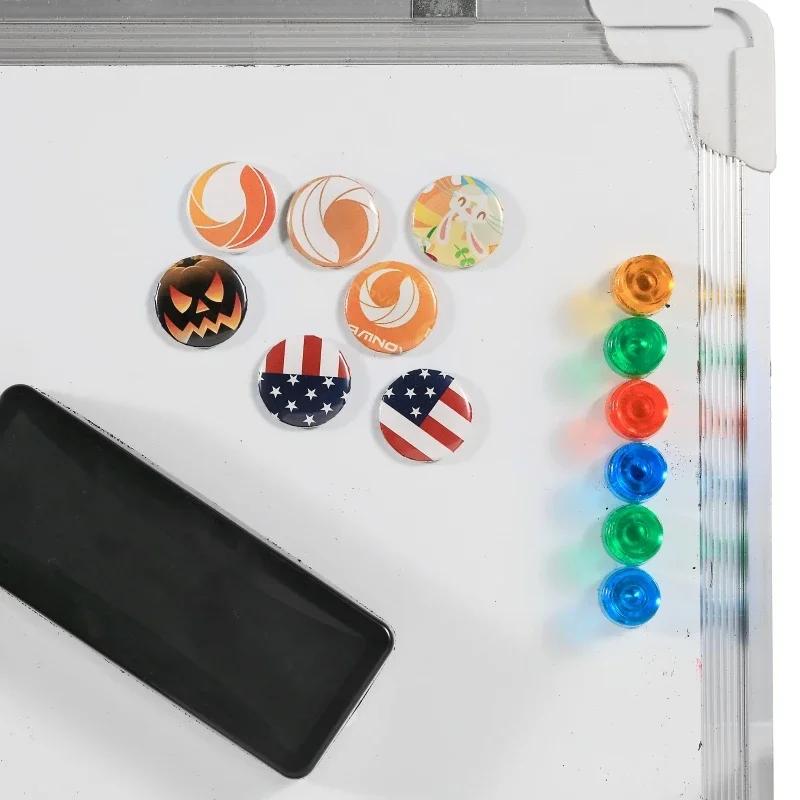 100PCS 25mm 32mm 58mm Soft Strong Magnet Fridge Button Making Parts DIY Refrigerator Button Badge Maker Accessories Supplies