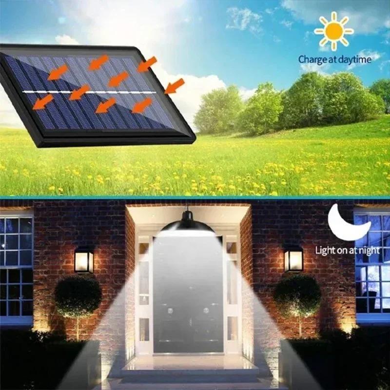 Outdoor solar pendant light, waterproof LED light, double headed candle holder, indoor greenhouse remote control decoration, granary room