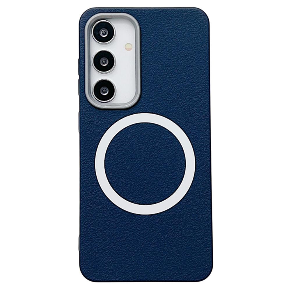 For Samsung Galaxy S25/S24 Phone Cases Leather Texture TPU Back Cover Support Wireless Charging