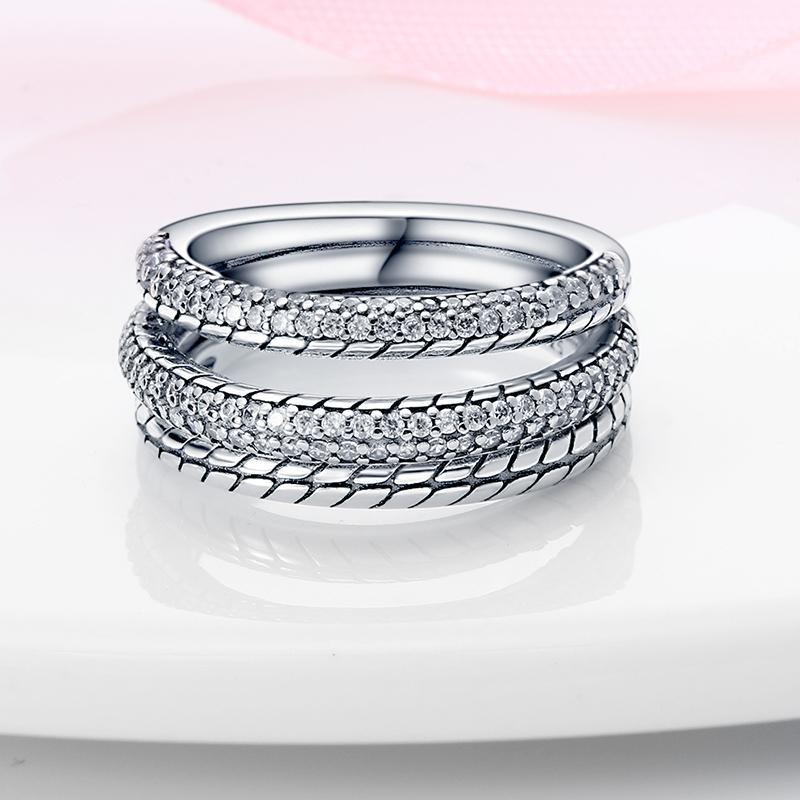 Krone Prinzessin Tiara Ringe Funkelnde Liebe Herz original S925 Ringe für Frauen Engagement Schmuck Jahrestag Großhandel