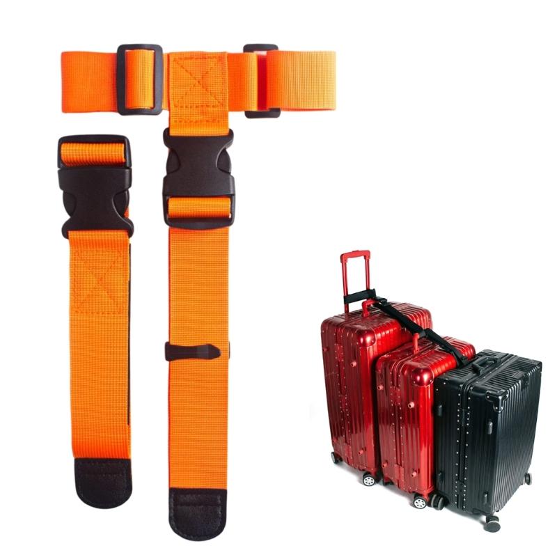 3 In 1 Luggage Strap Set High Strength Polyester Travel Suitcase Connector For Secure Transport