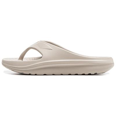 Li Ning Abrasion Resistant Slip Resistant Flip Flops Unisex Gray AGAU017-3