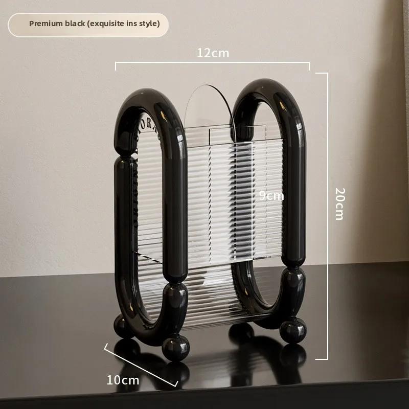 

Elegant Makeup Brush Holder Large Capacity Cosmetic Organizer Desktop Storage Box for Lipstick Pens чёрный
