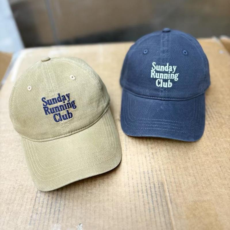 Tide Brand Original Multi-Row Letter Embroidered Cap Men'S And Women'S Retro Versatile Sun Hat Men'S Face Hat