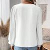 Mote Ny V-hals Blonder Patchwork Langermet Casual Skjorte Dame Topper Elegant Slim Fit Hul Løs Bluser Dame Vintage Street Hvite Skjorter 26625