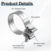 HARFINGTON 410 Stainless Steel Exhaust Clamp 2.48" Butt Joint Narrow Band Muffler Seal Exhaust Narrow Lap Butt Clamps for Pipes Muffler Converters