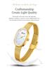 Fashion Ofns Women's Fashion Luxury Pearl Mother Of Dial Diamond Dot Oval Quartz Waterproof Light Dress Watch For Girlfriend Gif