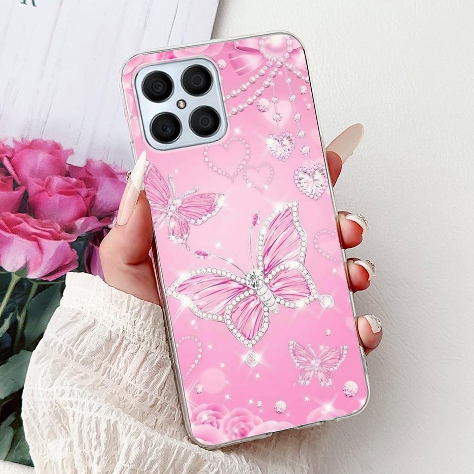 For Honor X8 4G Case Honor X8a X8b X8C Luxury Painted Cover Soft Silicone Case For Honor X8b X8a HonorX8C HonorX8 4G Fundas Bags