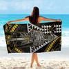 Serviette de plage imprimée Art Totem Samouraï Style Polynésien, Serviette de plage super absorbante, Serviette de natation confortable à séchage rapide