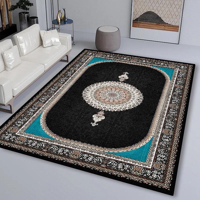 European Persian Style Carpet for Living Room Decoration Bedroom Sofa Large  Rug Study Balcony Non-slip Floor Mats Customizable