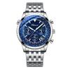 Men's Watch Stainless Steel Calendar Analog Display 3ATM Water Resistant Simple Stylish Small Seconds Luminous Quartz Watch Silver Men's Fashion