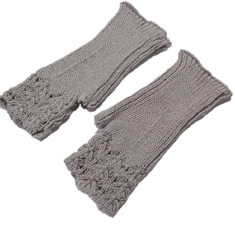 Winter Hand Gloves Soft Warm Gloves Stretchy Fingerless Mittens With Thumb Hole