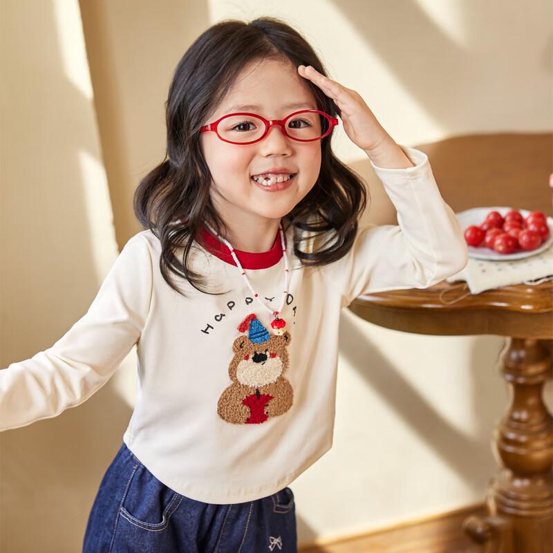 LUSON Little Obao Girls' Long Sleeve Cartoon T-shirt