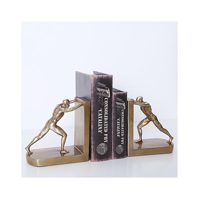 Modern Art Sculpture Bookends Decorative Resin Gymnast Men Book Ends for Book Holder Shelf Dividers Desk Statue Home Decoration