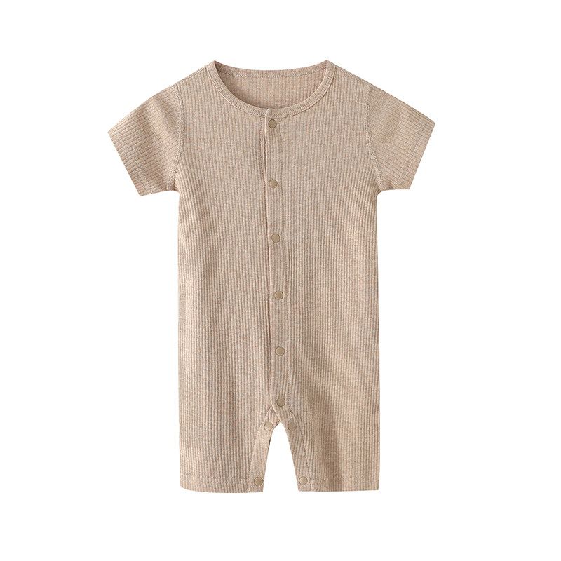 Baby Jumpsuit, Thin and Breathable, Summer Clothing for Small-Month-Old Babies, Modal Seamless Short-Sleeved Summer Jumpsuit