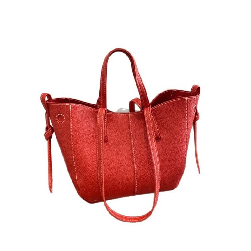 Bags Women's PU Portable Tote Bag 2025 Large Capacity Trendy Fashion Niche High-end Shoulder Bag