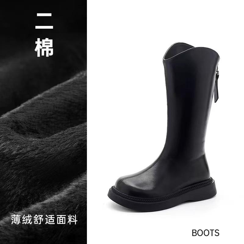 Girls boots children Martin boots 2025 new baby princess girl model catwalk high leather boots