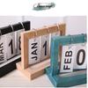 Wooden Flip Perpetual Desk Calendar