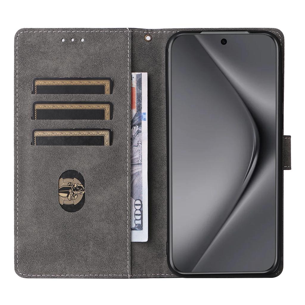 Suitable for Huawei Pura 70 Mobile Phone Leather Case, Redmi Turbo 3 5G Matte Anti-theft Brush Card Wallet Case