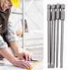 4 Pcs 100mm / 4 Inch Length Flat Head Screwdriver Bits 3mm 4mm 5mm 6mm Tips 1/4 Inch Hex Shank Magnetic Screwdriver Bits