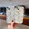 Hot-selling color flower mobile phone case in Europe and America iPhone15 sweet girl silicone soft case Apple 16promax