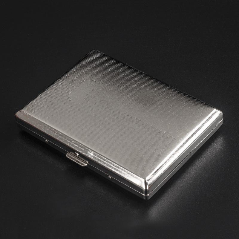 10cm Extra Long Metal Cigarette Case - Medium/King Size, Crushproof, Men's Fashion Storage Box