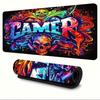 Cool Skeleton Neon Gaming Mouse Pad Non-Slip Rubber Base XXL Desk Mat for Gamers Office Computer Multiple Sizes Accessories 1pc