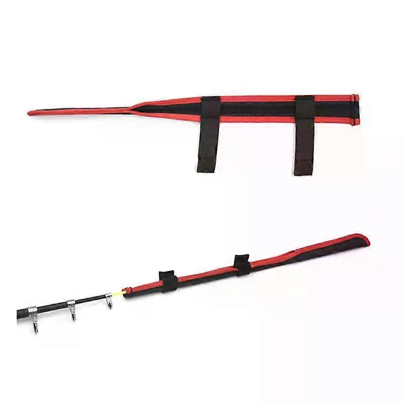 Fishing Rod Covers Pole Glove Protective Sleeve Oxford Clothes Fish Rod Protector+Tie Wrapping Band Belt Fishrod Accessories