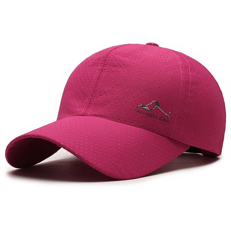 Quick-Drying Mountain Print Baseball Cap - Perforated Duckbill Sun Hat for Outdoor Sports & Casual Wear