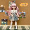Bjd Dukker 30cm Anime Dukke Fullt Sett 1/6 Bjd 23 Ledd Bevegelig Kropp Med Skjørt Hatt Hodeplagg Jenter Kle På DIY Leker Reborn Kawaii