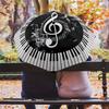 1PC Musical notes Umbrella Portable Folding Umbrella Iron Frame Hole Bone Structure Outdoor Home Umbrella A4