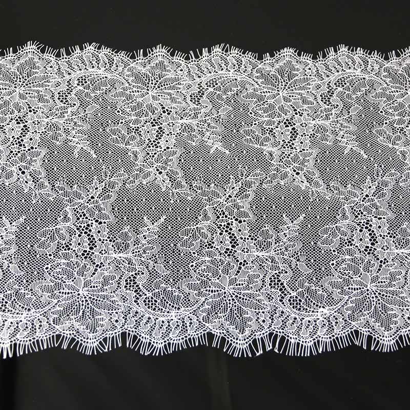 (3 meters/lot) 26cm White eyelash lace fabric Decoration Love Wedding dress accessories