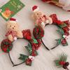 Bear Children Headwear Fluffy Plush Bow Hair Accessories Cute Christmas Headband  Christmas Gifts