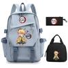 Ghost Extermination Surrounding Animation Schoolbag Trend Primary And Secondary School Students Leisure Backpack College Meal Bag Pencil Bag Set