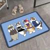 Cartoon Cute Cat Diatom Mud Floor Mat Bathroom Toilet Door Water Absorption Non-slip Foot Mat Quick Drying Door Mat