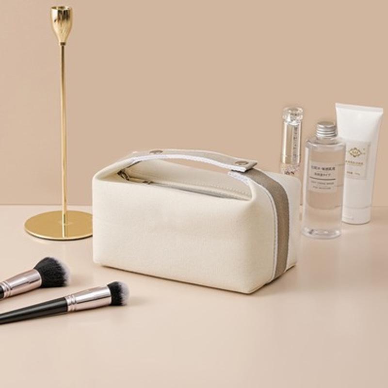 

Портативная холщовая сумка H: Большая емкость, водонепроницаемый, пыленепроницаемый; Идеально подходит для обеда, косметики и туалетных принадлежностей