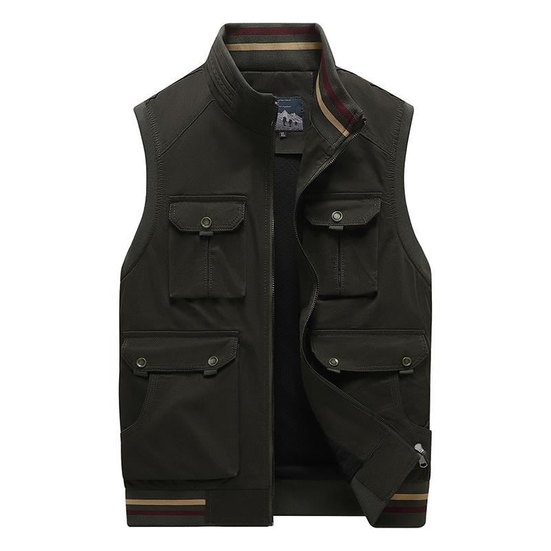 

Multi Pocket Coat Men s Photography Men s Single-layer Casual Outdoor Jacket Pure Cotton Men s Coat XXXXXL армія зелений колір