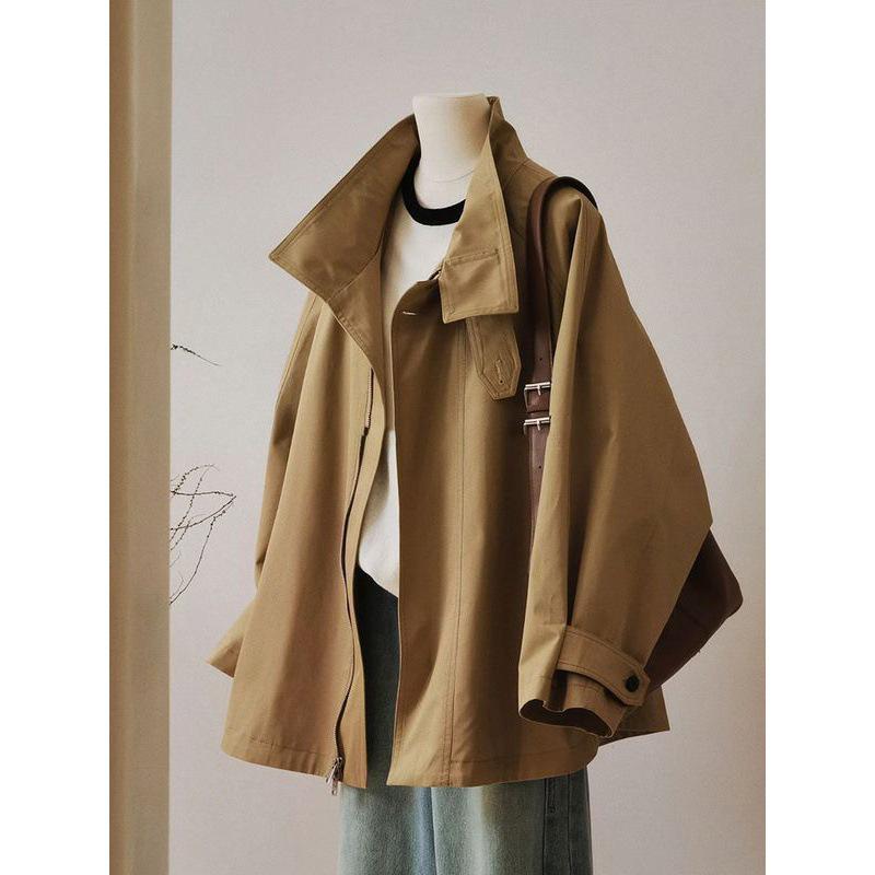 Chic Petite Women's Trench Coat - Korean Style, Versatile & Casual for Spring 2024