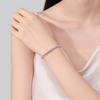 Row of Diamonds Simple Light Luxury Bracelet Single 0.1 Carat Women's Moissanite PT950 Platinum - Everyday Versatility