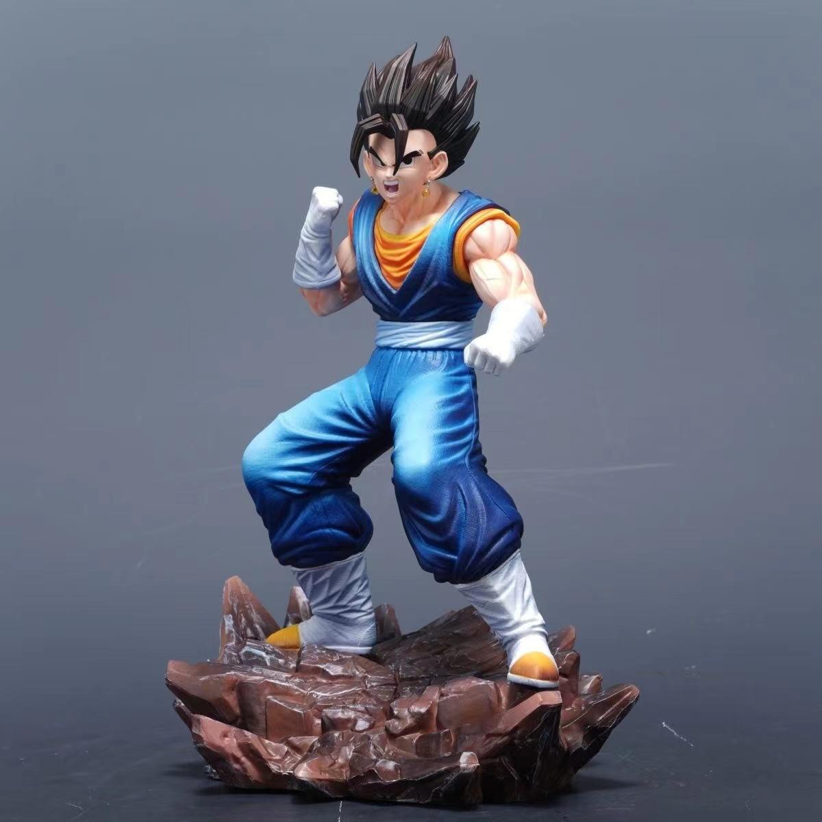 27cm/10.63inch Figurine Dragon Ball Z Vegetto Figurine d'Action Super Saiyan Statue en PVC Ornement de Bureau Modèle de Collection Jouets Cadeaux