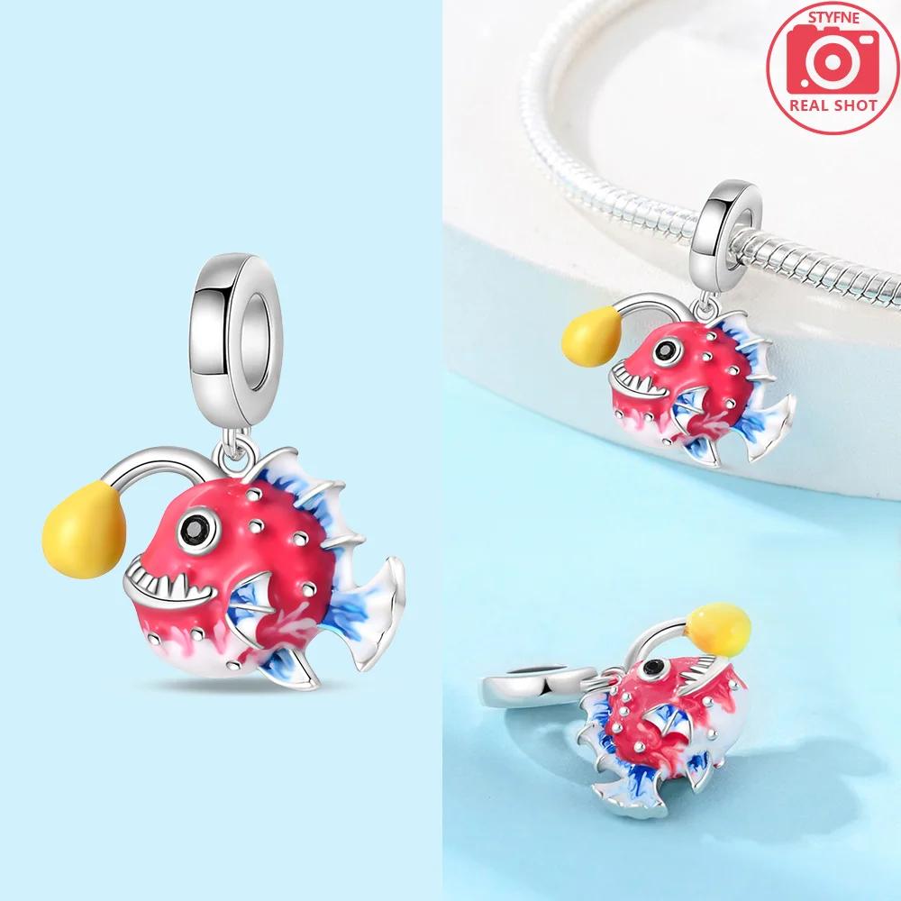 Copper Ocean World Series Sea Blue Turtle Starfish Crab Octopus Charms Bead Fit Bracelet Diy Jewelry Gift