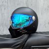 DOT ECE Certified Full Face Motorcycle Helmet Men Women Cruiser Bike ABS Shell With Bluetooth Slot Dual Lens