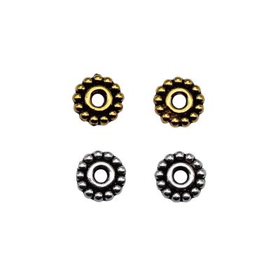 Caps Beaded Edge Spacer Beads Antique Style For DIY Jewelry Projects