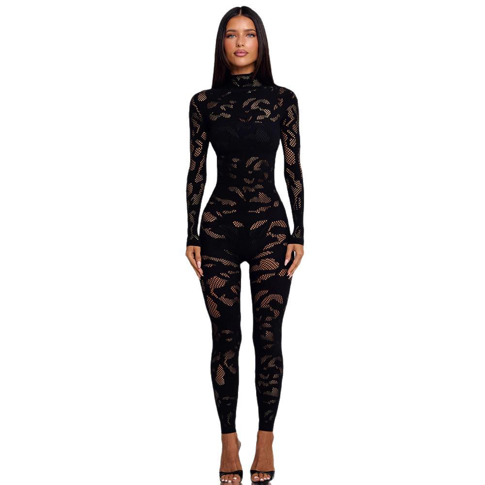 2025 Winter Sheer Long Sleeve Tight Bodysuit - Sexy & Fashionable with High Elasticity