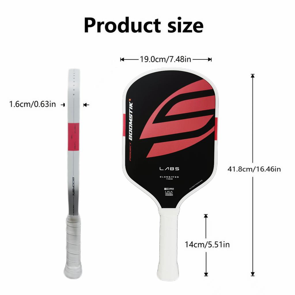 LABS Projekt Boomstk Podlouhlá Pálka na Pickleball 16mm Boom Jádro Raketa Čistě Pěnová Pálka