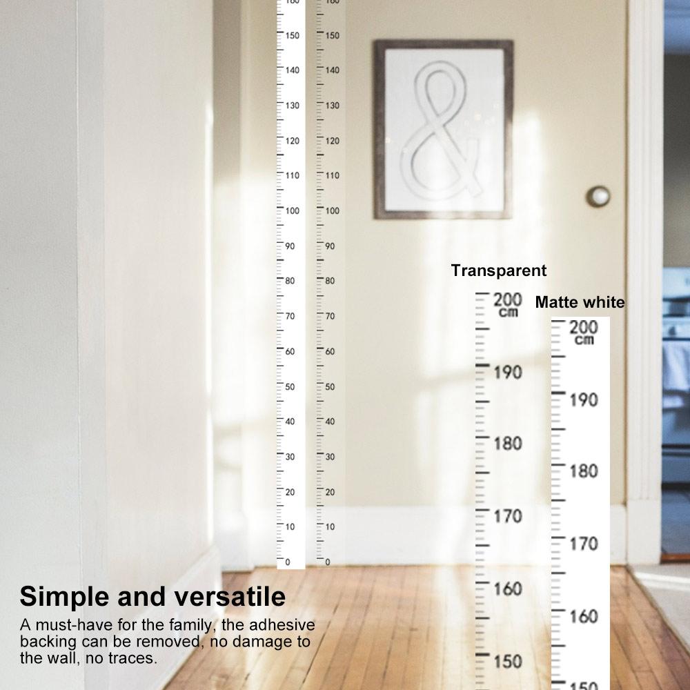 2-Meter Height Growth Chart Transparent Measuring Ruler Living Room
