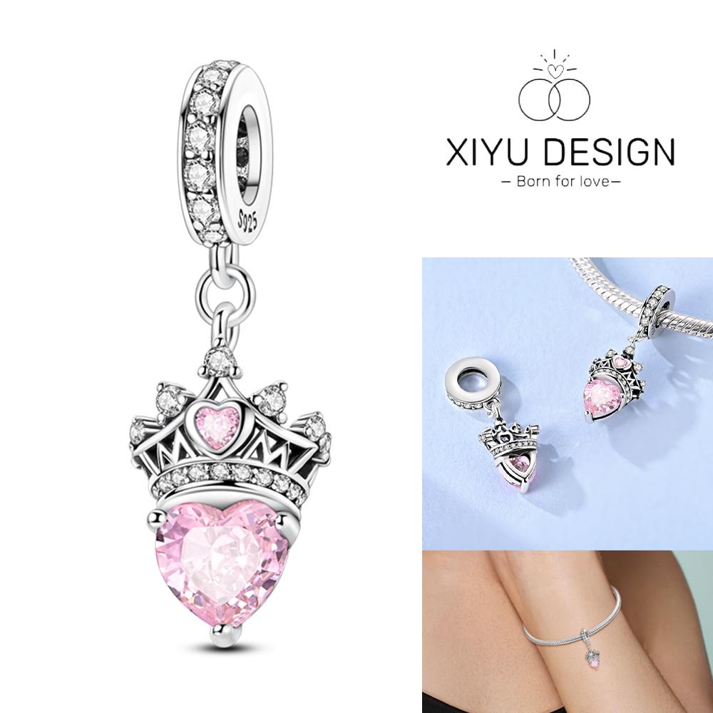 

Copper Love Wrapped Hollow Bead Sparkling Diamond Charm Fit Original Bracelet For Women Diy Bead For Jewelry Making Gift