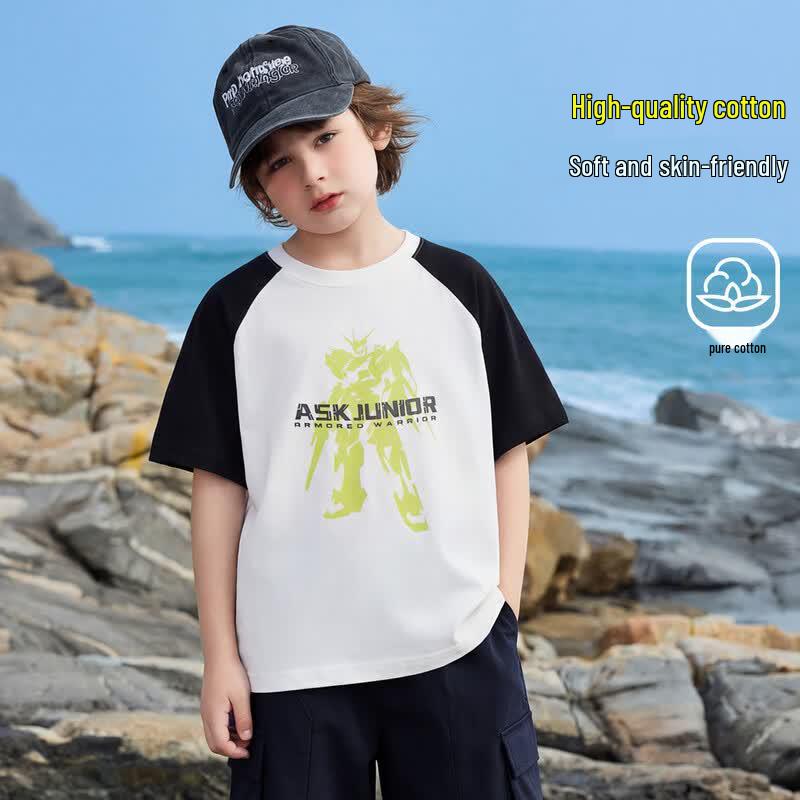 ASK JUNIOR Boys  7A Anti-bacterial Pure Cotton Short Sleeve T-Shirt 160
